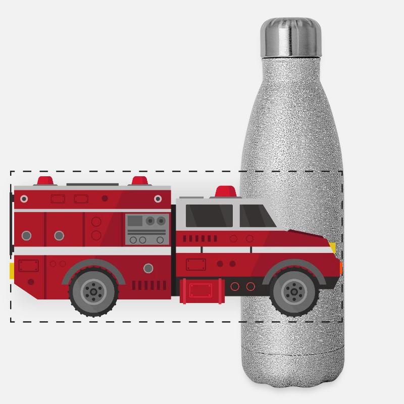 Fire truck Panoramic Glitter Thermal Bottle 500 ml