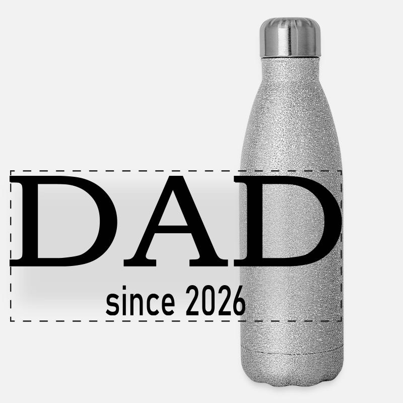 Papa depuis 2026 Gourde isotherme panoramique pailletée 500 ml