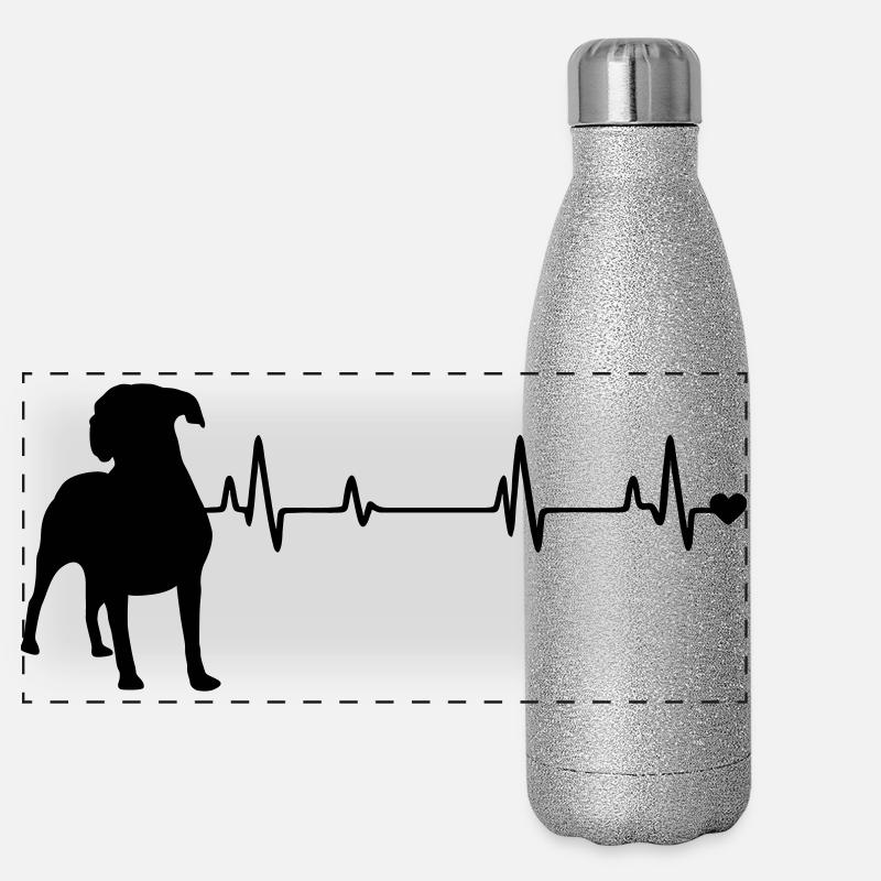 Hund Panorama Glitzer Isolierflasche 500 ml