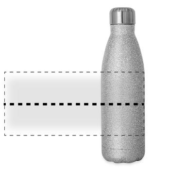 dashed_line_f1 - Gourde isotherme panoramique pailletée 500 ml - paillettes argentées - Devant