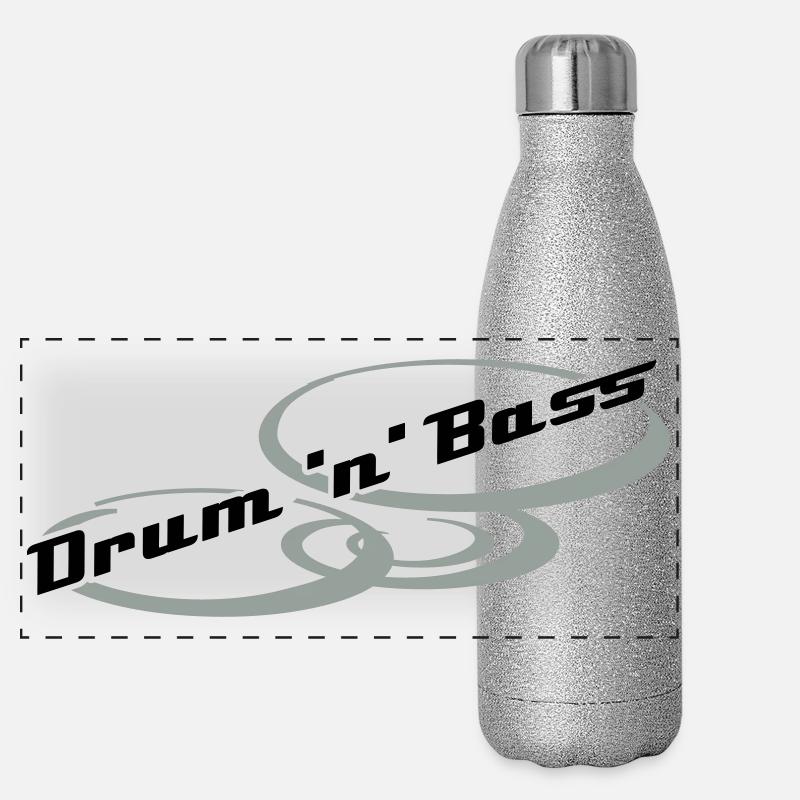 Drum 'n' Bass Design Gourde isotherme panoramique pailletée 500 ml