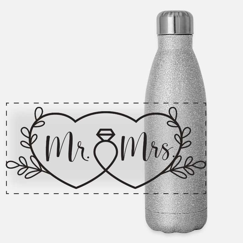 Mr Mrs Gourde isotherme panoramique pailletée 500 ml
