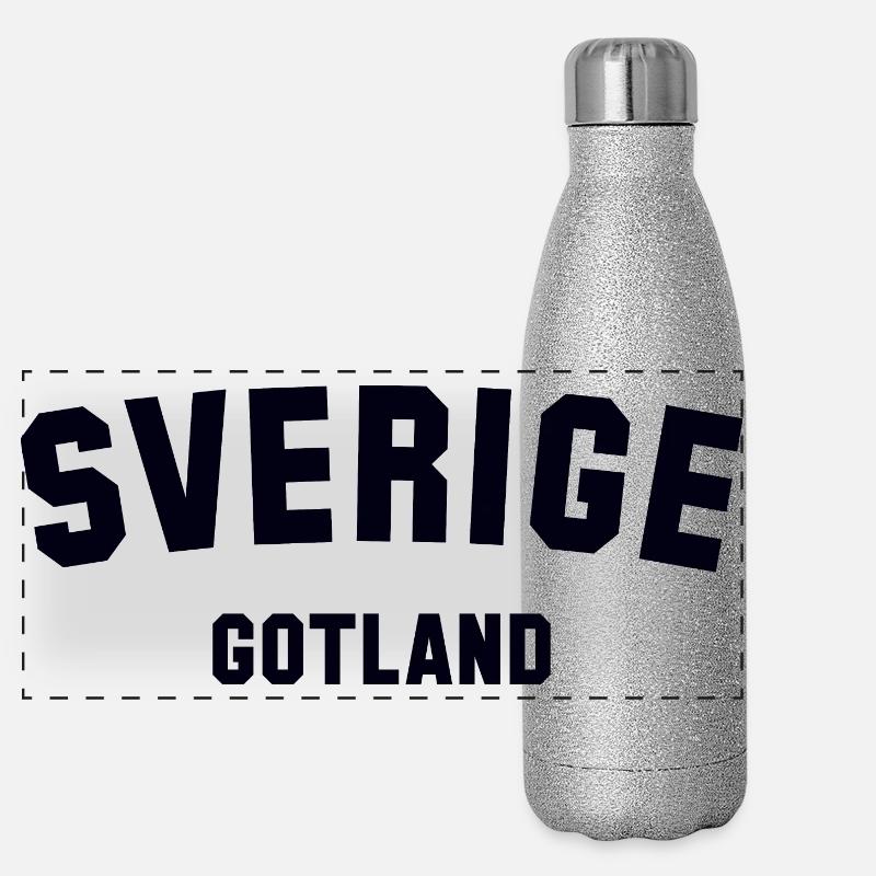 GOTLAND Suède Schweden Gourde isotherme panoramique pailletée 500 ml