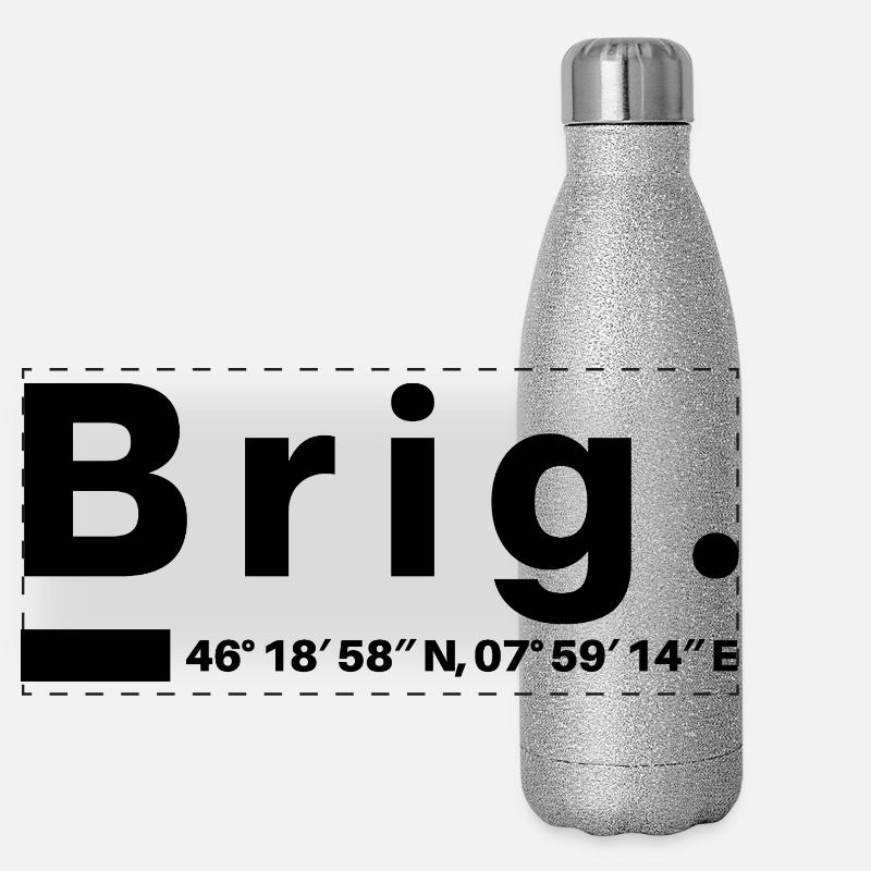 Coordonnées Valais Valais Valaisin Briger Gourde isotherme panoramique pailletée 500 ml