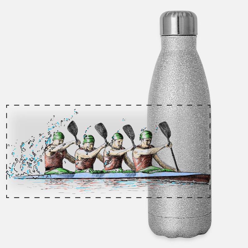 Course de canoë Gourde isotherme panoramique pailletée 500 ml