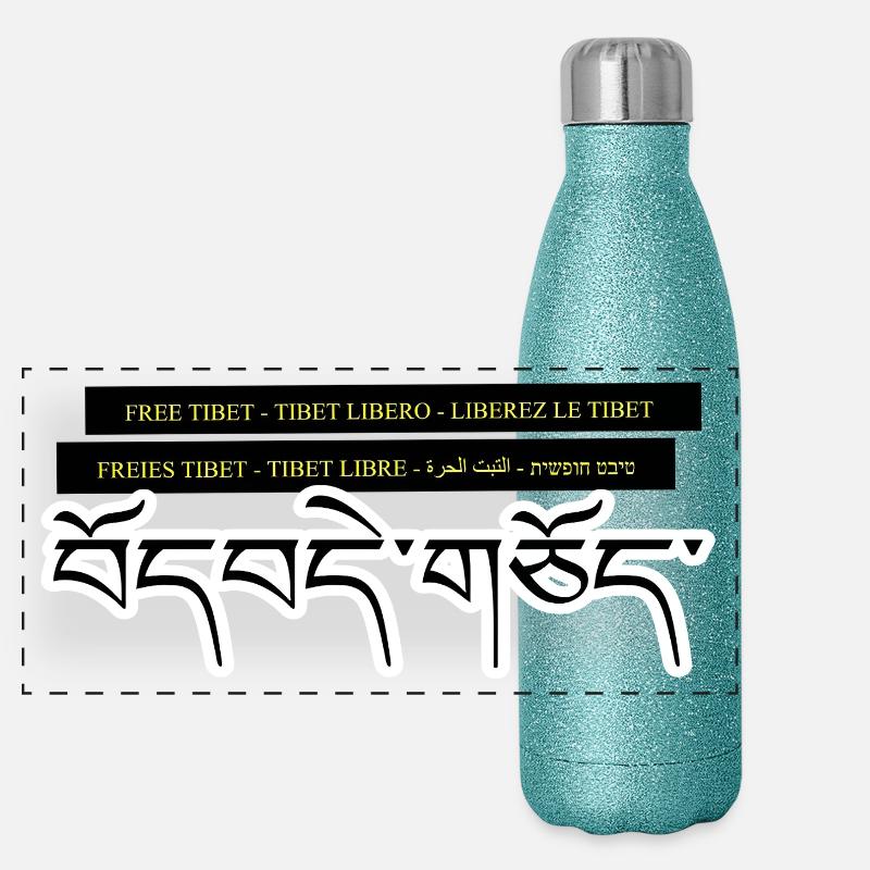 Multi Tibet Panorama Glitzer Isolierflasche 500 ml