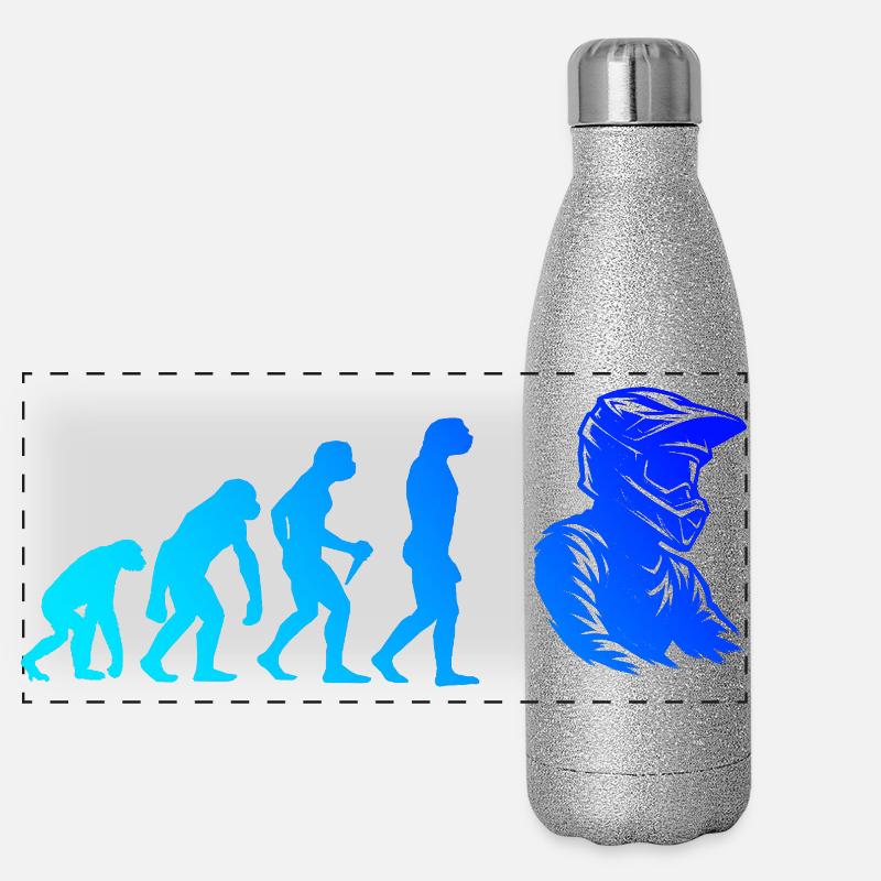 Conception compacte du motocross Gourde isotherme panoramique pailletée 500 ml