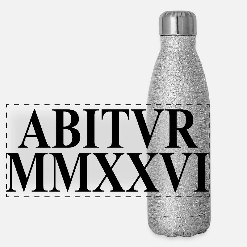 Abitur 2026 - Abitur - Chiffres romains - Latin Gourde isotherme panoramique pailletée 500 ml