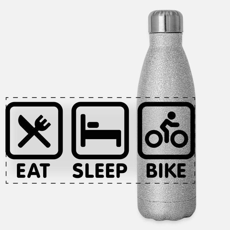 Eat sleep bike Panoramic Glitter Thermal Bottle 500 ml