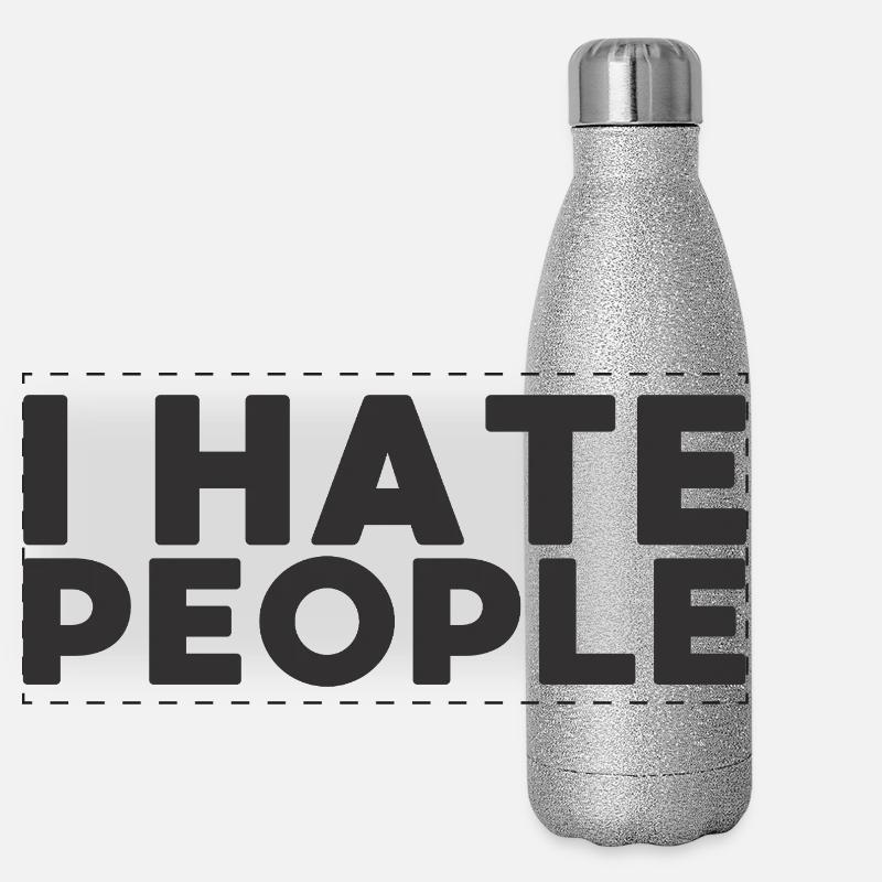 I hate People Panoramic Glitter Thermal Bottle 500 ml