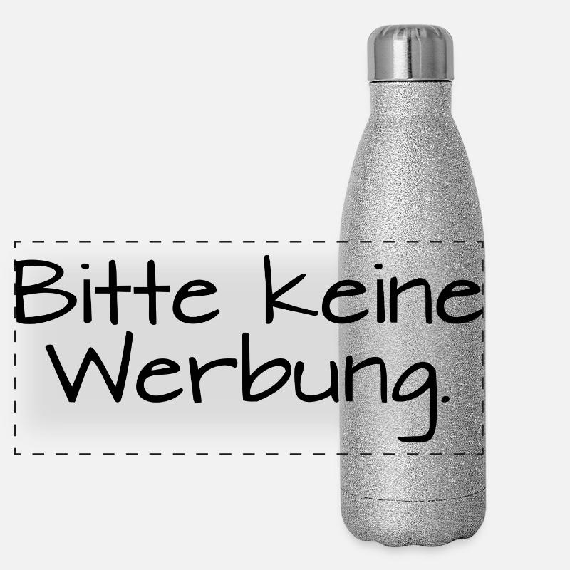 Bitte keine Werbung Panorama Glitzer Isolierflasche 500 ml