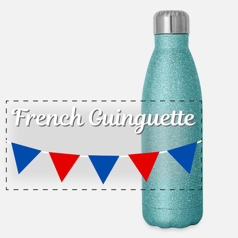French guinguette Gourde isotherme panoramique pailletée 500 ml