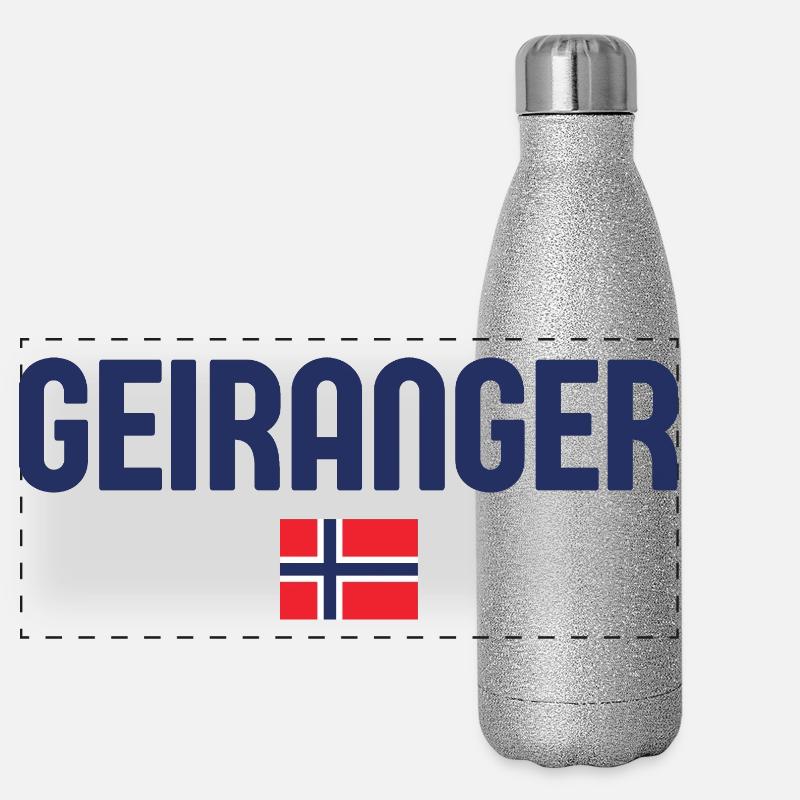 GEIRANGER Norwegen Panorama Glitzer Isolierflasche 500 ml