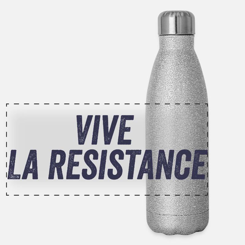 Vive la résistance féminisme Gourde isotherme panoramique pailletée 500 ml