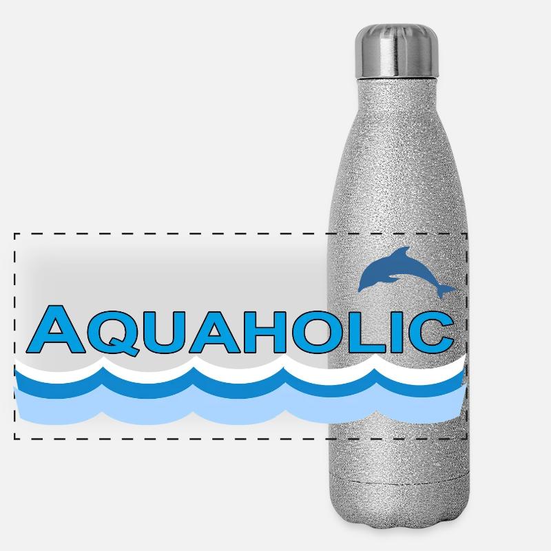 AQUAHOLIC Gourde isotherme panoramique pailletée 500 ml