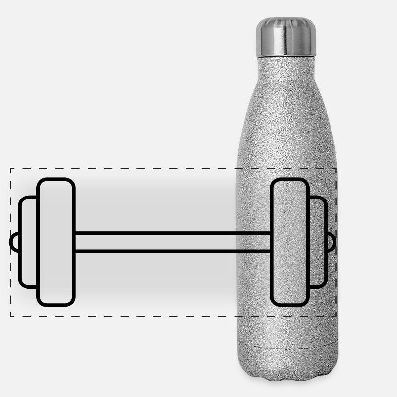 Hantel Panorama Glitzer Isolierflasche 500 ml