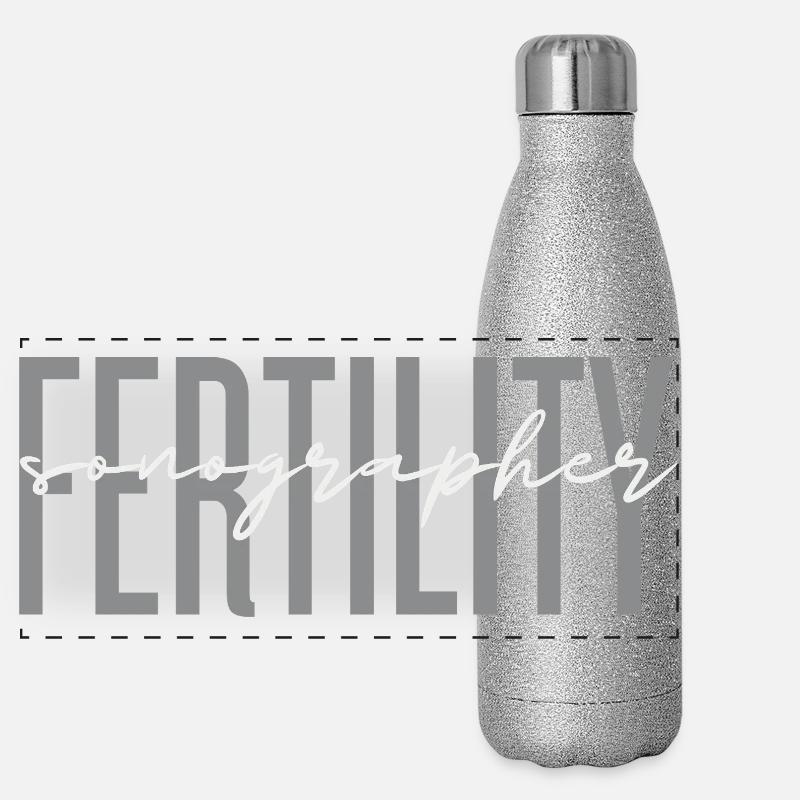 Fruchtbarkeitssonograph – Ultraschalltechnologe Panorama Glitzer Isolierflasche 500 ml