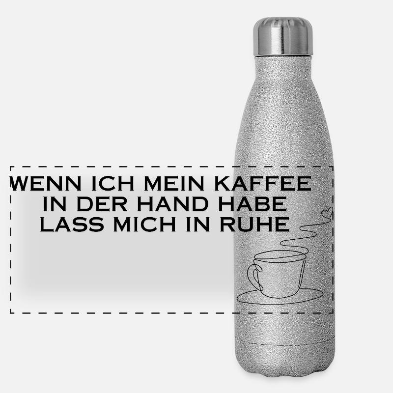 Kaffee in der Hand Panorama Glitzer Isolierflasche 500 ml