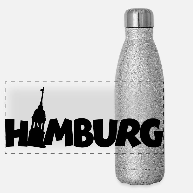 Hamburg Hamburger Michel Panorama Glitzer Isolierflasche 500 ml