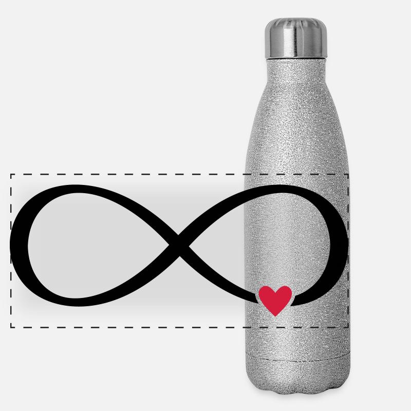 Unendlichkeitszeichen Herz Liebe Geschenk Panorama Glitzer Isolierflasche 500 ml
