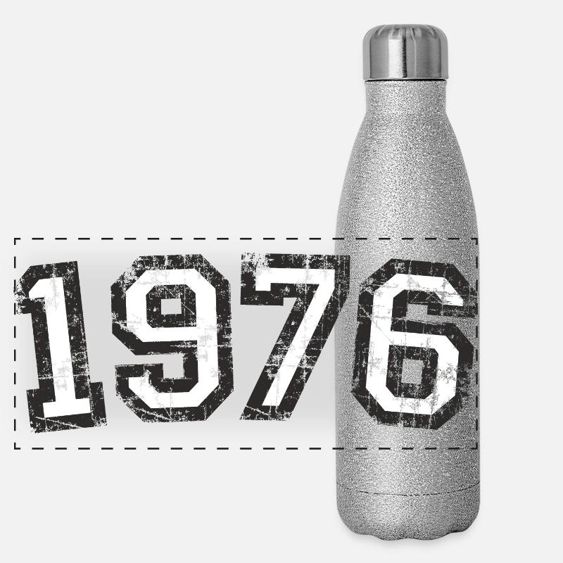 Né en 1976 Anniversaire Année Gourde isotherme panoramique pailletée 500 ml