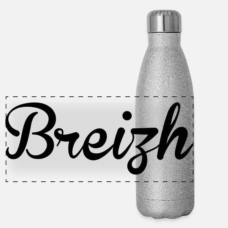 Breizh - Bretagne Gourde isotherme panoramique pailletée 500 ml