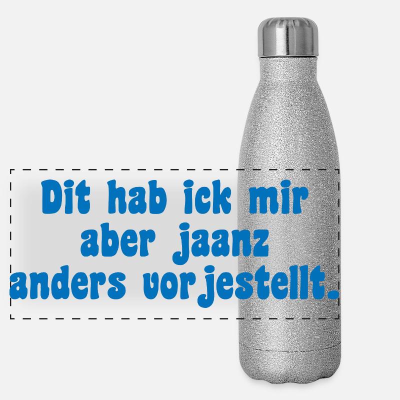 Berliner Icke Spruch Panorama Glitzer Isolierflasche 500 ml