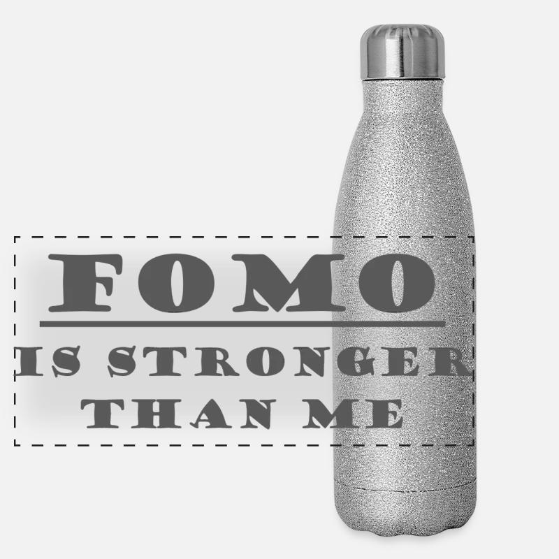 FOMO Ist Stärker Als Ich Panorama Glitzer Isolierflasche 500 ml
