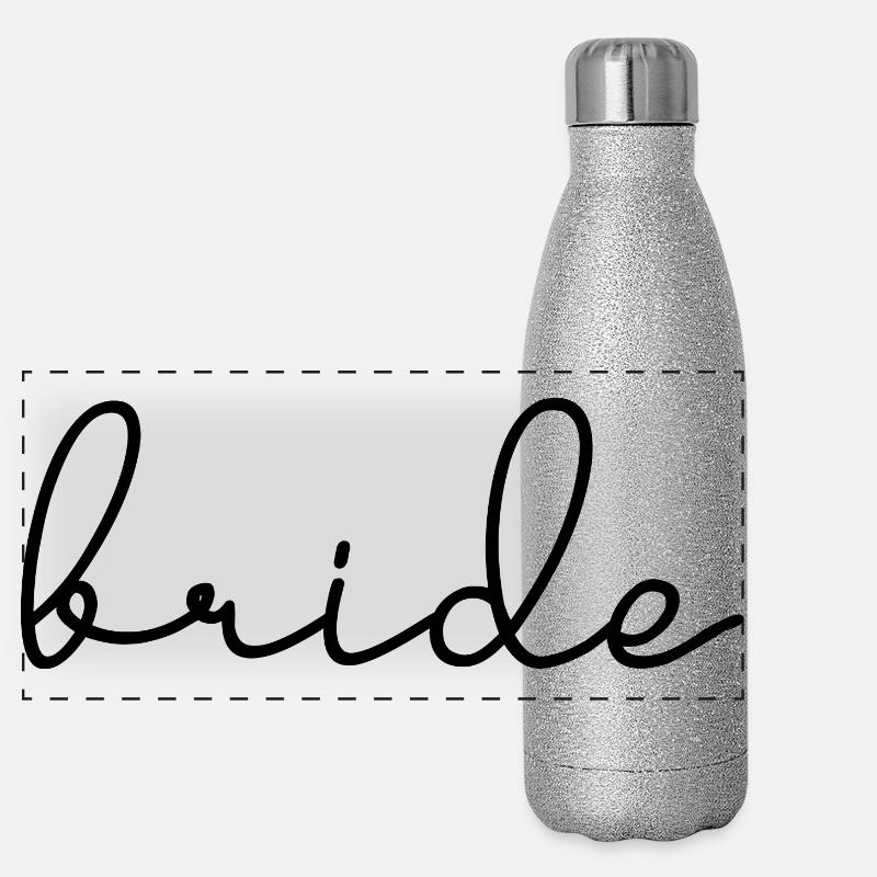 Bride Matching Engagement Bridal Shower Wedding Panoramic Glitter Thermal Bottle 500 ml