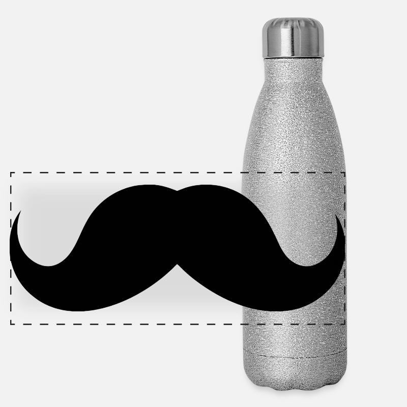 Moustache Gourde isotherme panoramique pailletée 500 ml