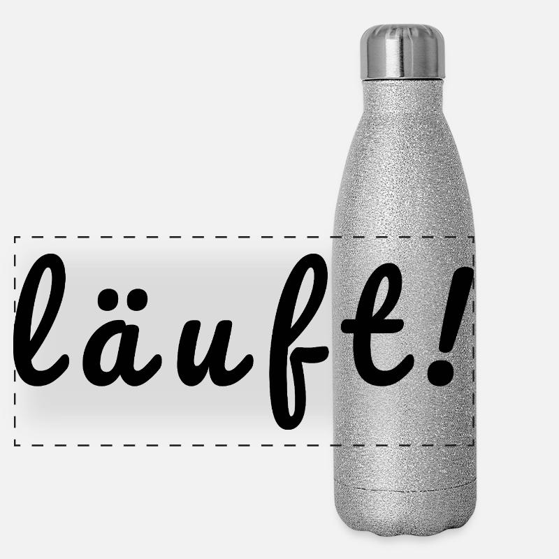 läuft! Panorama Glitzer Isolierflasche 500 ml