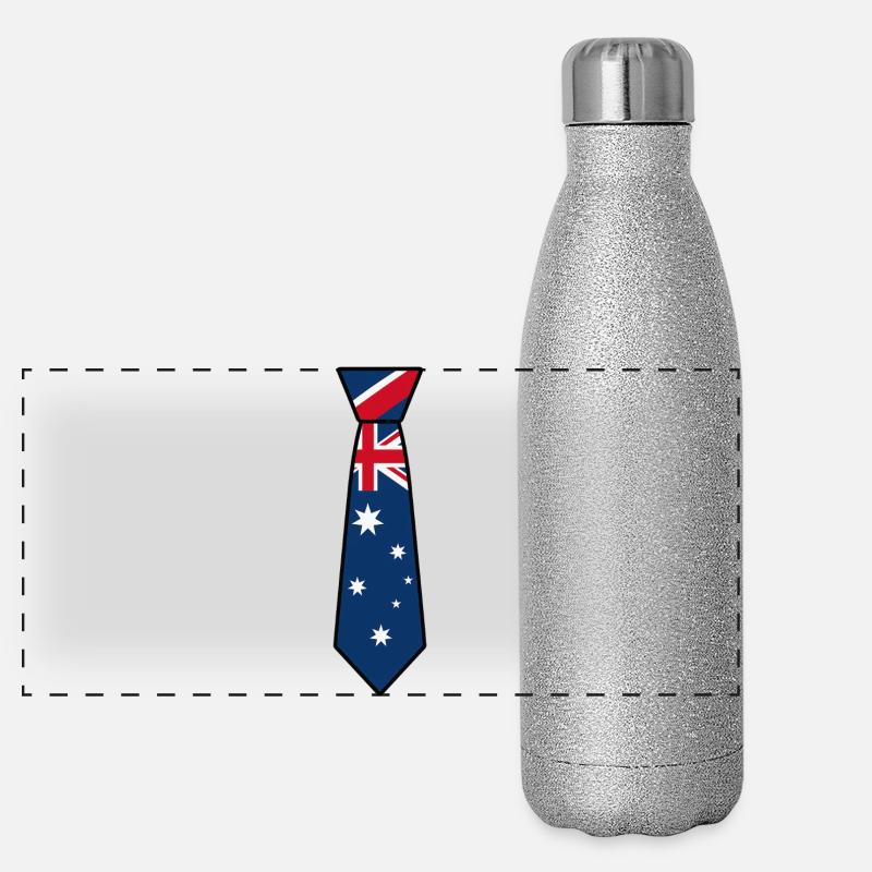 Cravate Australie – Conception du drapeau Gourde isotherme panoramique pailletée 500 ml
