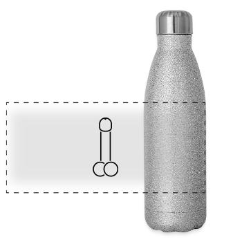 dick__r1 - Panoramic Glitter Thermal Bottle 500 ml - silver glitter - Front
