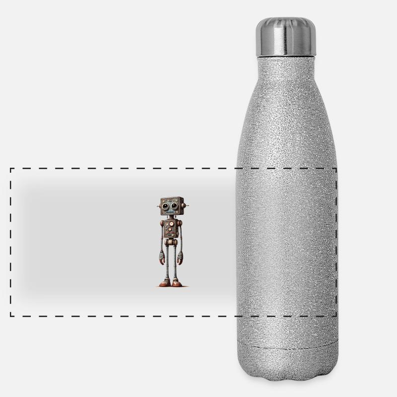 Robot woman Panoramic Glitter Thermal Bottle 500 ml