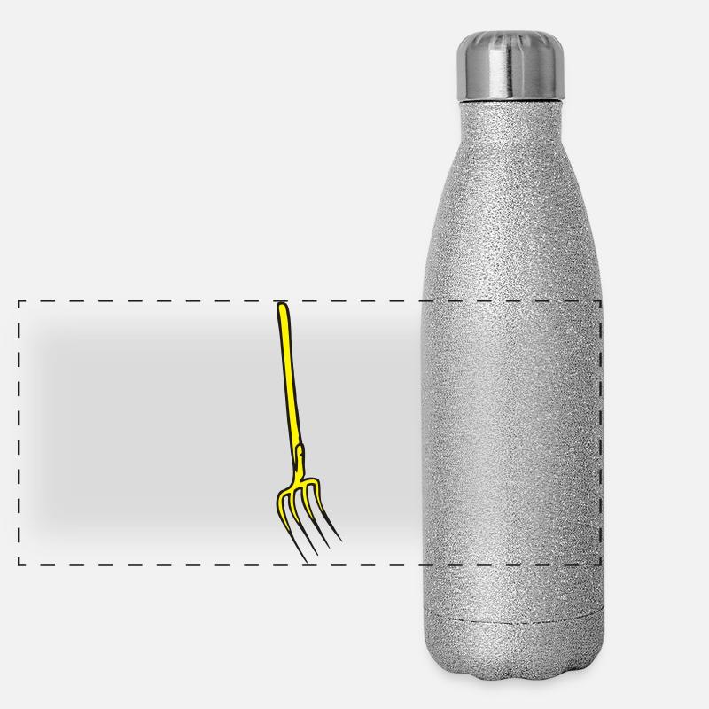 Mistgabel Lang Panorama Glitzer Isolierflasche 500 ml