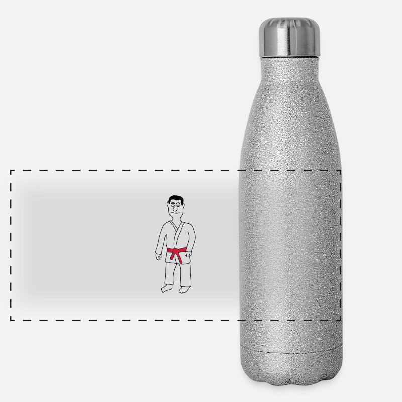 Judo - Gourde isotherme panoramique pailletée 500 ml - paillettes argentées