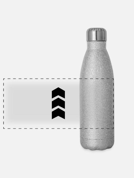 arrow - Panoramic Glitter Thermal Bottle 500 ml - silver glitter - Front