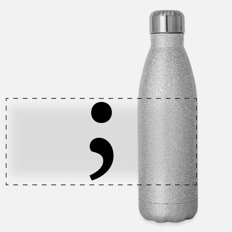 point-virgule Gourde isotherme panoramique pailletée 500 ml