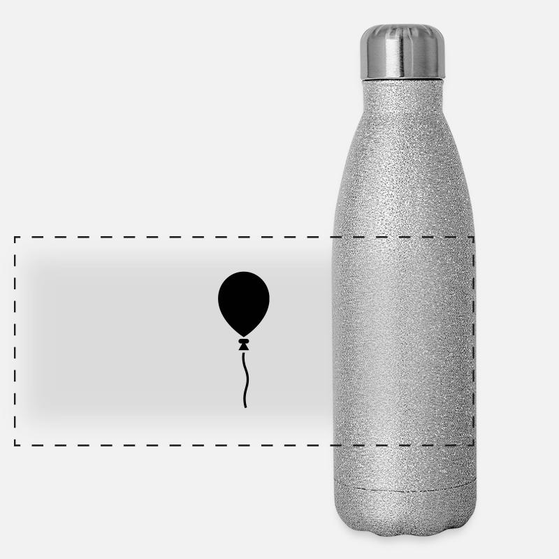 Luftballon Panorama Glitzer Isolierflasche 500 ml