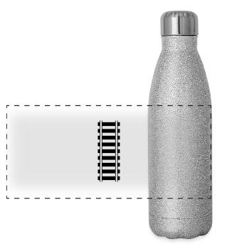 Railways - Panoramic Glitter Thermal Bottle 500 ml - silver glitter - Front