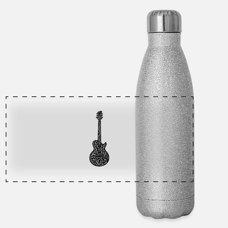 gitarre Panorama Glitzer Isolierflasche 500 ml