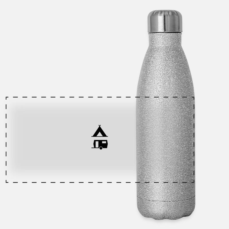 Zelt und Wohnwagen - Bushcraft Survival Prepper Panorama Glitzer Isolierflasche 500 ml