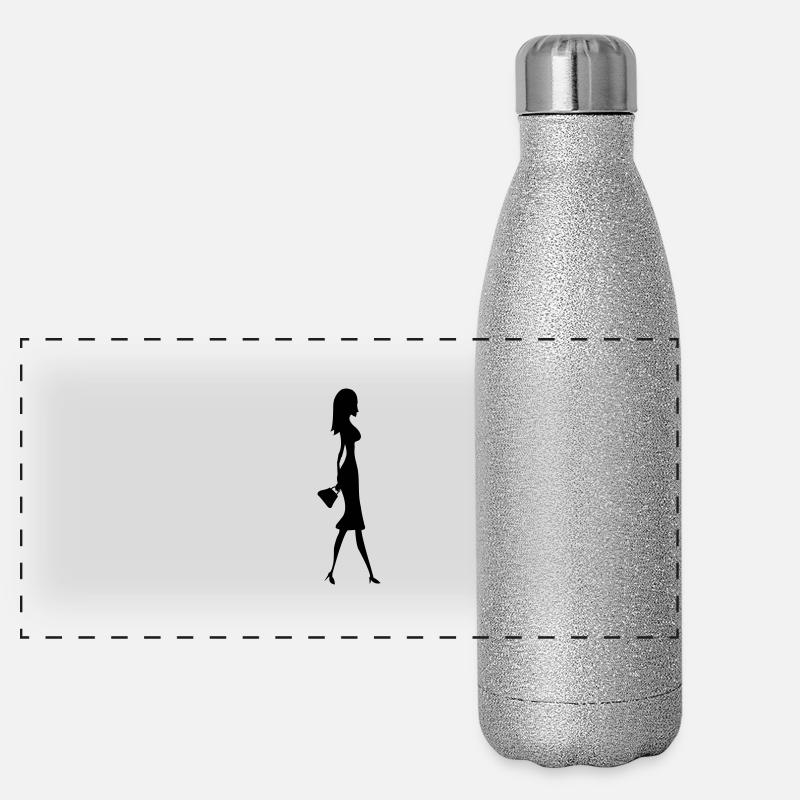 shopping_queen Panorama Glitzer Isolierflasche 500 ml