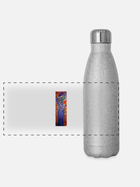 ELEGANCE - Panoramic Glitter Thermal Bottle 500 ml - silver glitter - Front