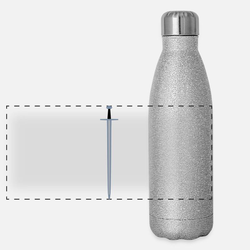 Schwert Panorama Glitzer Isolierflasche 500 ml