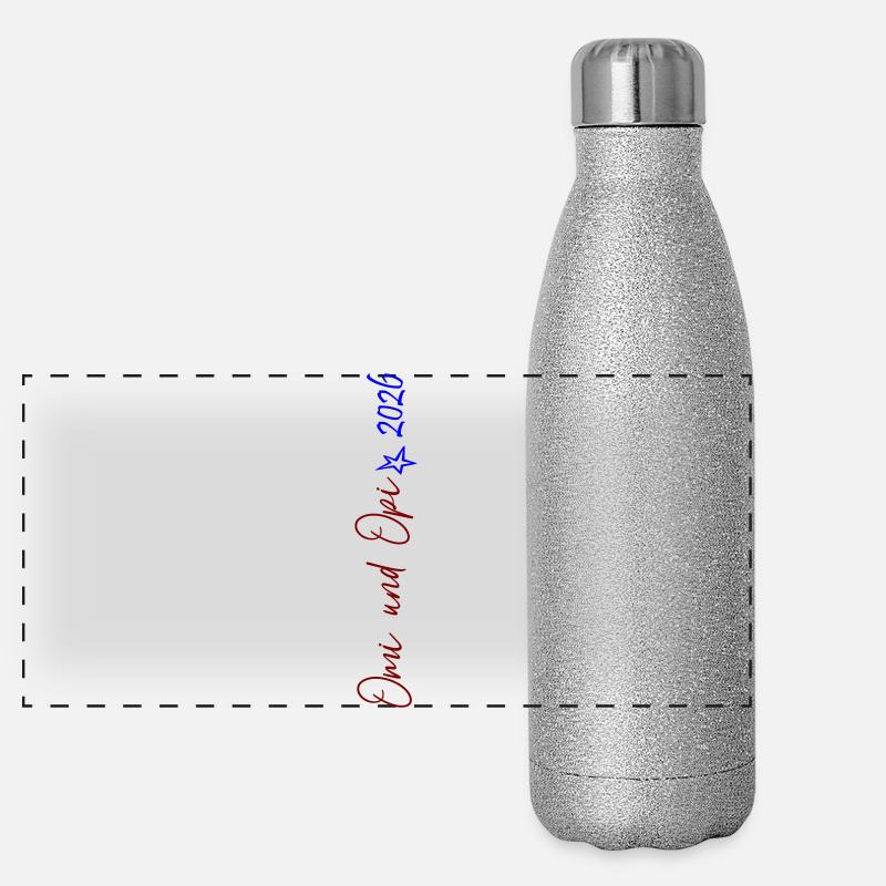 Mamie et Papi 2026 Gourde isotherme panoramique pailletée 500 ml