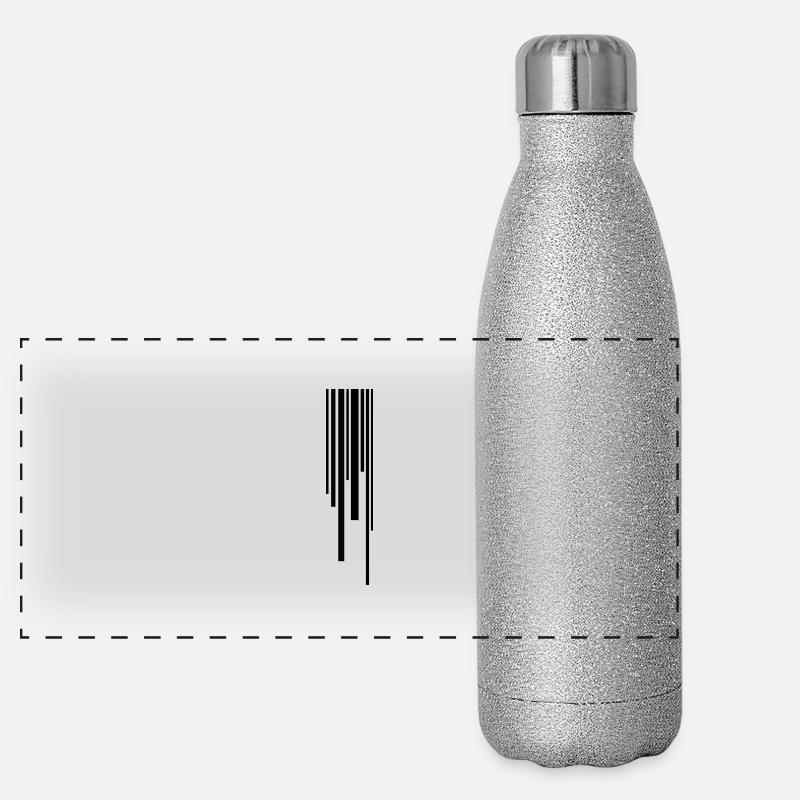 Nombreux modèle de traits Gourde isotherme panoramique pailletée 500 ml