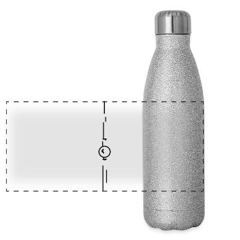 Turmpxl Berlin s - Panorama Glitzer Isolierflasche 500 ml - Silber Glitzer - Vorne