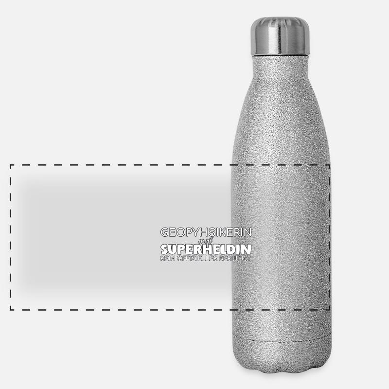 Geophysicist Superheroine Geophysics Panoramic Glitter Thermal Bottle 500 ml