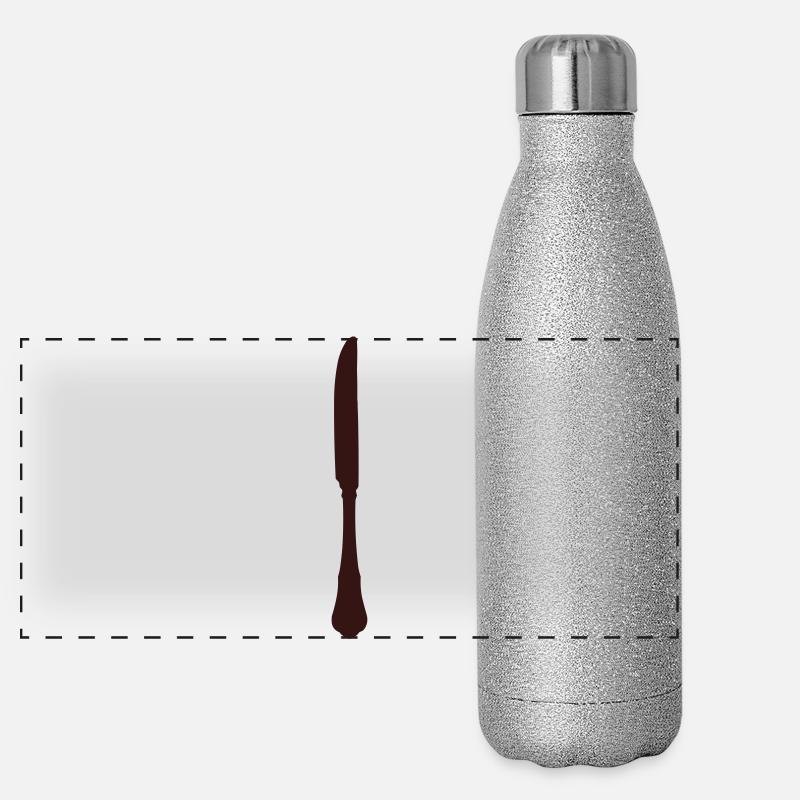 Messer Besteck Panorama Glitzer Isolierflasche 500 ml